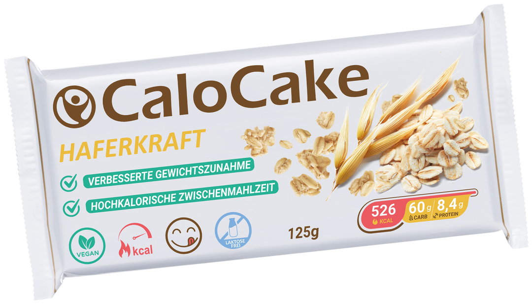 Verpackung CaloCake Haferkraft, Entwurf, 125 g