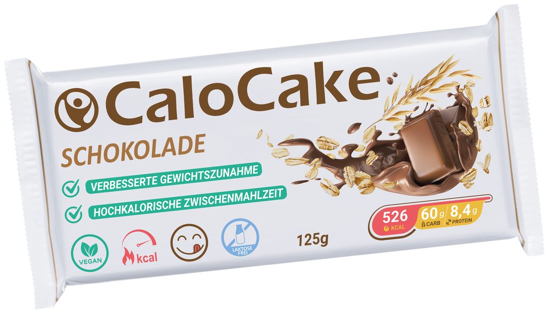 Verpackung CaloCake Schokolade, 125 g